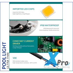 SM150W-12 - copy of Pool lamp surface 15 cm warm white / RGB - 