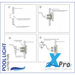XPRO-SM920RGB - Luz de jacuzzi para piscinas de poliéster y liner 3w - 