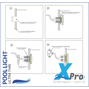 XPRO-SM920RGB - Luz de jacuzzi para piscinas de poliéster y liner 3w - 