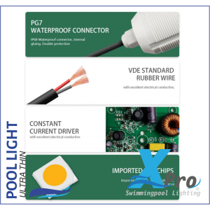 XPRO-SM920RGB - Jacuzzi light for polyester and liner pools 3w - 