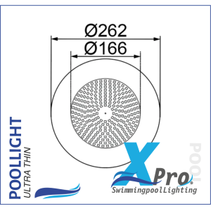 SM710W-18 - XPRO 262mm Plug-In 2 Inch fiberglas en Beton LED Pool Light - 