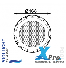 SM715W-18 - XPRO 168 mm Plug-In 2 Inch fiberglas en Beton LED Pool Light - 