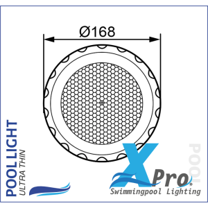SM715W-18 - XPRO 168 mm Plug-In 2 Inch Fiberglass And Concrete LED Pool Light - 