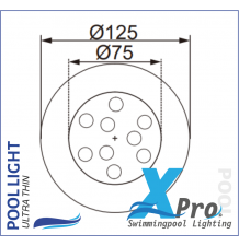 SM726W-9 - copy of XPRO 262mm Plug-In 2 Inch Fiberglass And Concrete LED Pool Light - SM726W-9 - copy of XPRO 262mm Plug-In 2 Inch Fiberglass And Concrete LED Pool Light -
