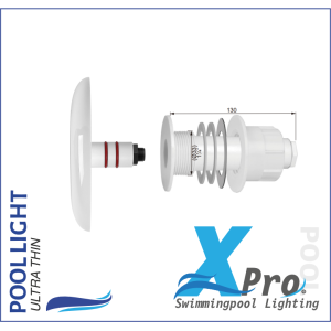 SM726W-9 - copy of XPRO 262mm Plug-In 2 Inch Fiberglass And Concrete LED Pool Light - 