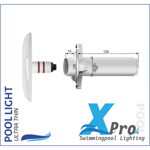 SM726W-9 - copy of XPRO 262mm Plug-In 2 Inch Fiberglass And Concrete LED Pool Light - 