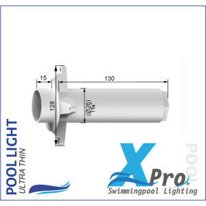 SM726W-9 - copy of XPRO 262mm Plug-In 2 Inch Fiberglass And Concrete LED Pool Light - 