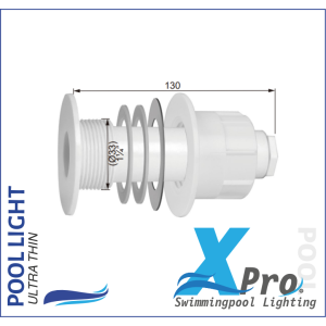 SM726W-9 - XPRO  125 mm Plug-In 1.5 Inch fiberglas en Beton LED Pool Light - 
