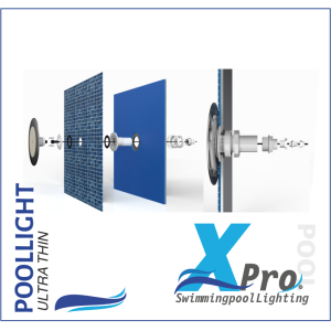 SM726W-9 - XPRO  125 mm Plug-In 1.5 Inch fiberglas en Beton LED Pool Light - 