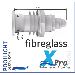 SM718W-9 - XPRO 98 mm Plug-In 2 Inch fiberglas en Beton LED Pool Light - 