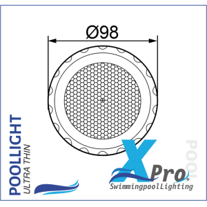 SM718W-9 - XPRO 98 mm Plug-In 2 Inch fiberglas en Beton LED Pool Light - 