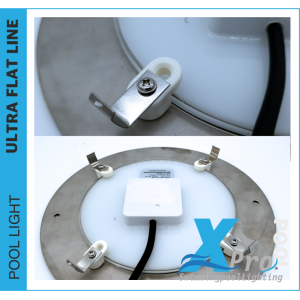 XPRO-SM260-W25 - Anillo de recambio par56 ultrafino con lámpara de piscina 260X30 MM 25W-35W blanco - 