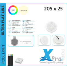 SM666W - Thin LED swimming pool lamp 30W 205X25 mm - SM666W - Thin LED swimming pool lamp 30W 205X25 mm -