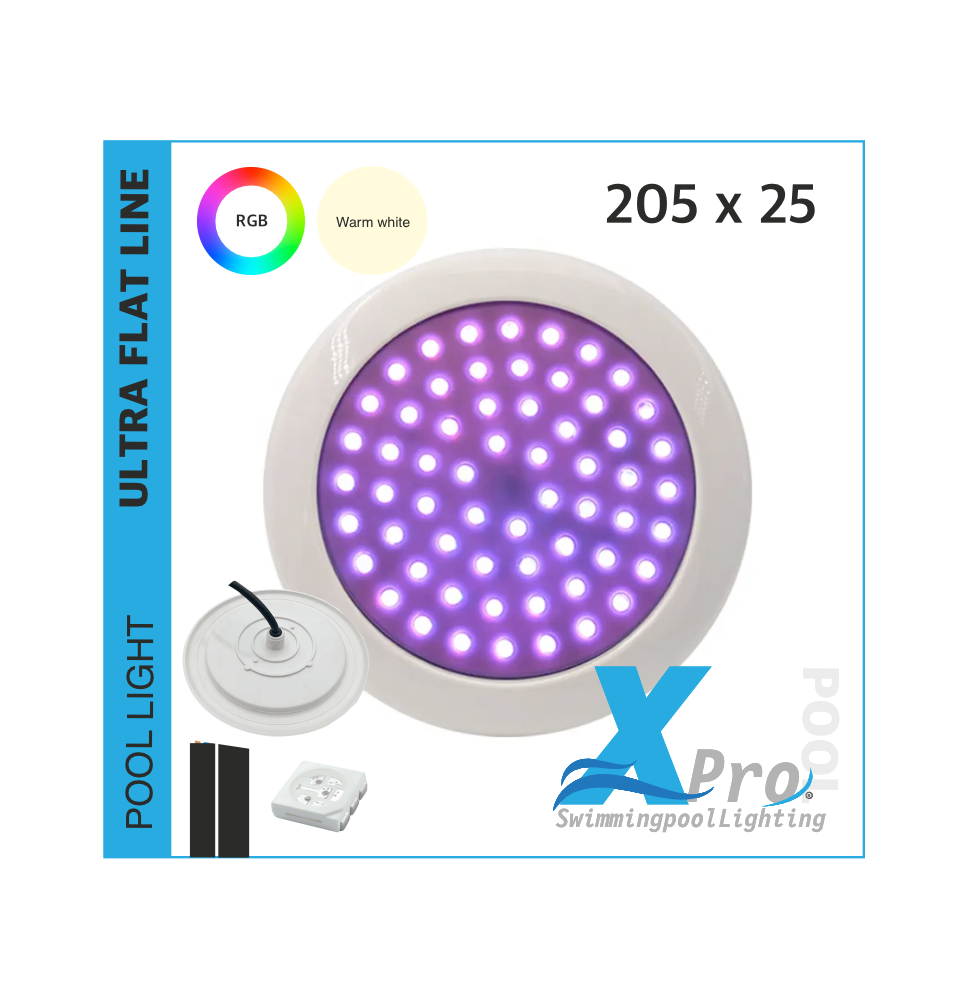 SM666W - Thin LED swimming pool lamp 30W 205X25 mm - SM666W - Thin LED swimming pool lamp 30W 205X25 mm -