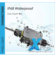 103-3 - Aansluitdoos 2-voudig IP68 waterdicht kabelverbinder zwart 5-9 mm - 