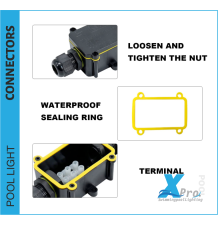 103-3 - Aansluitdoos 2-voudig IP68 waterdicht kabelverbinder zwart 5-9 mm - 103-3 - Aansluitdoos 2-voudig IP68 waterdicht kabelverbinder zwart 5-9 mm -