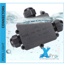 SM103-3 - copy of Junction box 2-gang IP68 waterproof cable connector black 5-9 mm - 