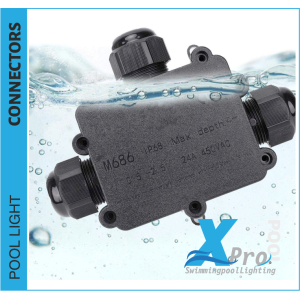 SM103-3 - copy of Junction box 2-gang IP68 waterproof cable connector black 5-9 mm - 