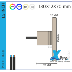 Nicheless pool light  130X45 mm | WARM WHITE / RGB+W 15W | 1.5 inch