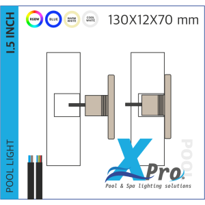 Nicheless pool light  130X45 mm | WARM WHITE / RGB+W 15W | 1.5 inch