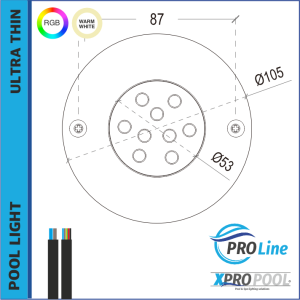 PROLINE | Ultra-thin SS316 resin-filled pool lamp 105 mm