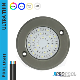 XPRO | Ultrathin 100x8mm LED Pool Licht 10 watt | WEISS - RGB+W | Grau