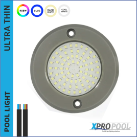 XPRO | Ultrathin 100x8mm LED Pool Licht 10 watt | WEISS - RGB+W | Grau