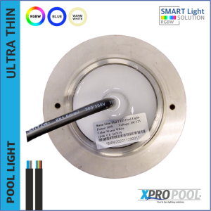 XPRO | Ultrathin 110x8 mm LED Pool Licht 10 watt | WEISS - RGB+W | Edelstahl