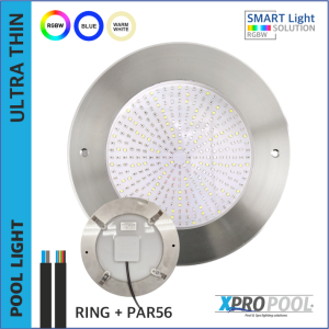 Ultra-thin par56 replacement ring with pool lamp 260x30 mm 25W-35W- WHITE