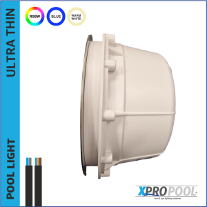 Anillo de recambio par56 ultrafino con lámpara de piscina 260x30 mm 25W-35W- BLANCO