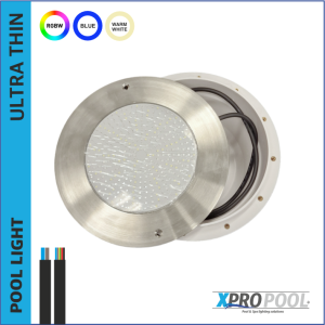 Ultradunne par56 vervangings ring met zwembadlamp 260x30 mm 25-35-45W RGBW