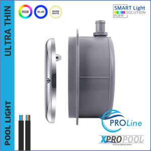 PROLINE | Lámpara de piscina empotrable y de superficie de acero inoxidable de 180 mm | 18-25-35W