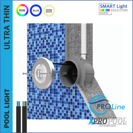 PROLINE | Lámpara de piscina empotrable y de superficie de acero inoxidable de 180 mm | 18-25-35W