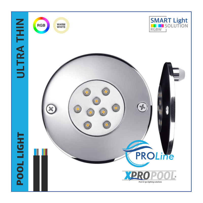 PROLINE | Lampe de piscine ultra-mince SS316 remplie de résine 105 mm
