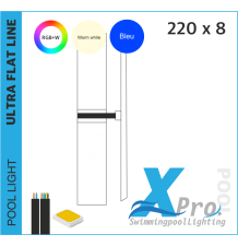 XPRO-XB400 - Ultradunne 220 x 8mm LED Zwembadverlichting 20 watt - XPRO-XB400 - Ultradunne 220 x 8mm LED Zwembadverlichting 20 watt -