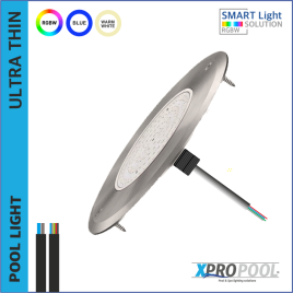 Lampe de piscine LED ultra-mince 245x8 mm 35W 316L | WHITE - RGB+W