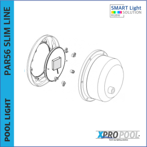 PAR56 LED Pool Lampe 25 - 35W blaues Licht