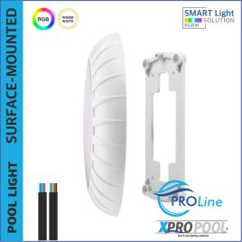 PROLINE | Lámpara de superficie para piscinas 220x33mm BLANCO CÁLIDO / RGB 18w-25w