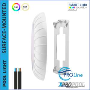 PROLINE | Lámpara de superficie para piscinas 220x33mm BLANCO CÁLIDO / RGB 18w-25w