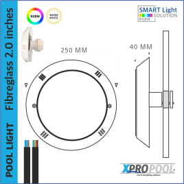 Opbouw LED Zwembadlamp - RGB - RGBW