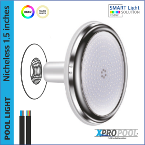Nicheloos zwembadlamp 217X23 RVS | WARM WIT / RGB 24-35W | 1.5 inch