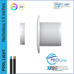 Nicheless pool light 12-18 Watt | White - Color LED for Pool and Hot Tub Spa
