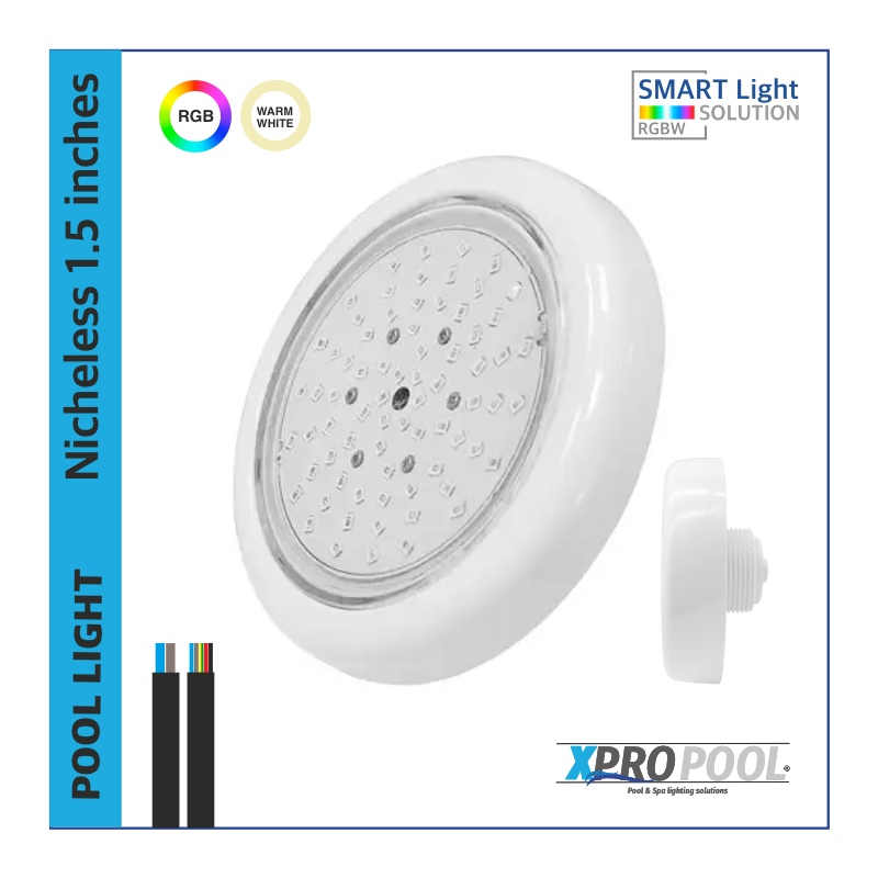 Nicheless luz de la piscina 100X53 ABS | BLANCO CÁLIDO 6 W | 1,5 pulgadas