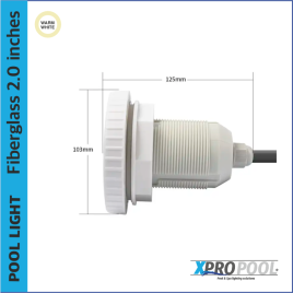 Jacuzzi / Spa lámpara para piscinas de poliéster y Liner 3w 2 pulgadas | blanco cálido