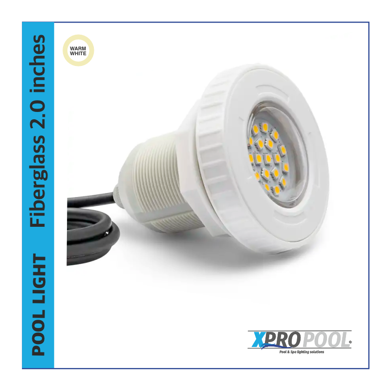 Jacuzzi / Spa lámpara para piscinas de poliéster y Liner 3w 2 pulgadas | blanco cálido