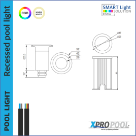 3W LED Einbauscheinwerfer Unterwasser Edelstahl 316L | warmweiß / RGB | IP68