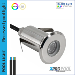 3W LED recessed floodlight underwater stainless steel 316L | warm white / RGB | IP68