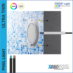 Ultradünne Pool-Lampe 120x13 mm ABS 6W | Warmweiß - RGB
