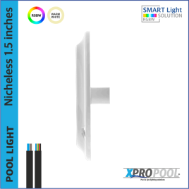 Lampe de piscine ultra fine 120x13 mm ABS 6W | Blanc chaud - RGB