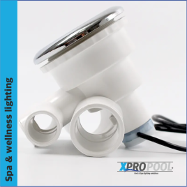 Vaporisateur flexible en ABS avec lumière LED RGB pour bain à remous et hot tub - 12V AC/DC